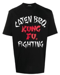 DSQUARED2 Kung Fu Fighting Print T Shirt