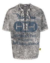 Diesel Lace Up Distressed Effect T Shirt