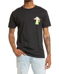 Obey Landing Graphic Tee In Black At Nordstrom