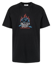 Blood Brother Latitude Logo Print T Shirt