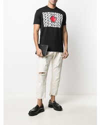 DSQUARED2 Leaf Print T Shirt