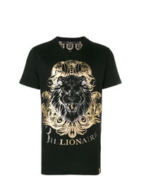 Billionaire Leonardo Metallic Print T Shirt
