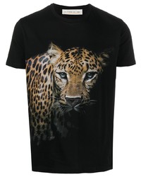 Etro Leopard Print Cotton T Shirt