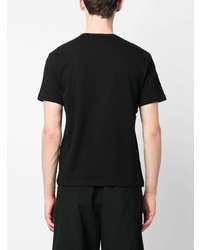 Black Comme Des Garçons Lettering Print Cotton T Shirt