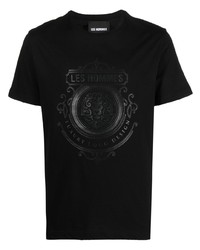 Les Hommes Lion Logo Print Cotton T Shirt