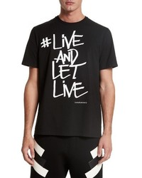 Neil Barrett Live Let Live Graphic T Shirt