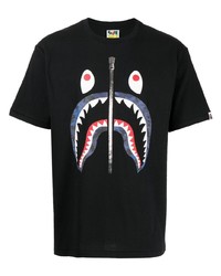 A Bathing Ape Logo Camo Shark T Shirt