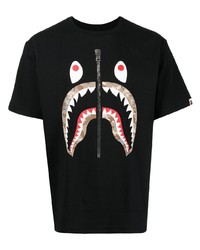 A Bathing Ape Logo Camo Shark T Shirt