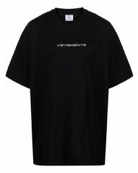 Vetements Logo Embellished Cotton T Shirt