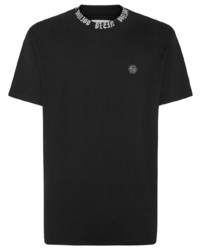 Philipp Plein Logo Neck Cotton T Shirt