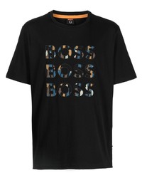 BOSS Logo Patch Cotton T Shirt