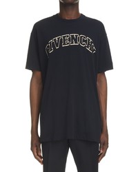 Givenchy Logo Patch Oversize T Shirt In 001 Black At Nordstrom