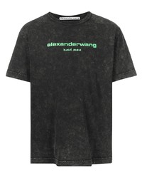 Alexander Wang Logo Print Acid Wash T Shirt