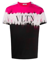 Valentino Logo Print Colour Block T Shirt