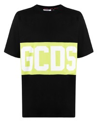 Gcds Logo Print Colour Block T Shirt