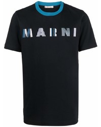Marni Logo Print Colour Block T Shirt
