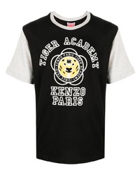 Kenzo Logo Print Colour Block T Shirt