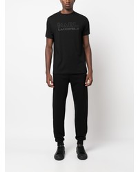 Karl Lagerfeld Logo Print Cotton Blend T Shirt