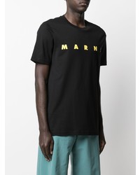 Marni Logo Print Cotton T Shirt