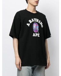 A Bathing Ape Logo Print Cotton T Shirt