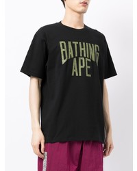 A Bathing Ape Logo Print Cotton T Shirt