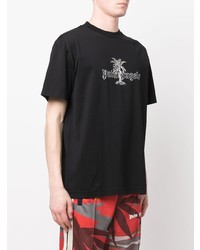 Palm Angels Logo Print Cotton T Shirt