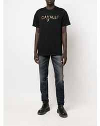 Roberto Cavalli Logo Print Cotton T Shirt