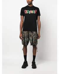 DSQUARED2 Logo Print Cotton T Shirt