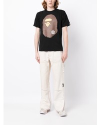 A Bathing Ape Logo Print Cotton T Shirt