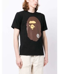 A Bathing Ape Logo Print Cotton T Shirt