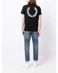 Fred Perry Logo Print Cotton T Shirt