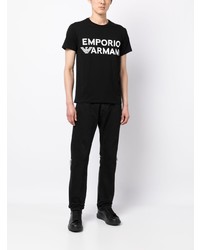 Emporio Armani Logo Print Cotton T Shirt