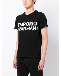 Emporio Armani Logo Print Cotton T Shirt