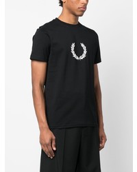 Fred Perry Logo Print Cotton T Shirt