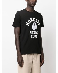 Moncler Logo Print Cotton T Shirt