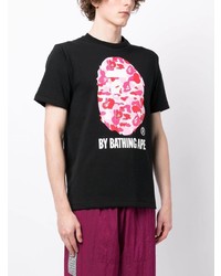 A Bathing Ape Logo Print Cotton T Shirt