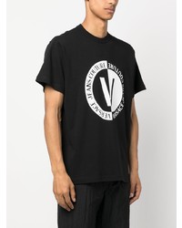 VERSACE JEANS COUTURE Logo Print Cotton T Shirt