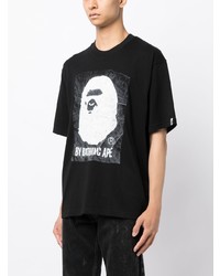 A Bathing Ape Logo Print Cotton T Shirt