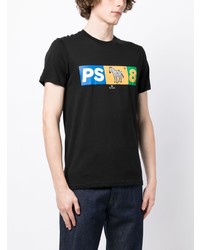 PS Paul Smith Logo Print Cotton T Shirt