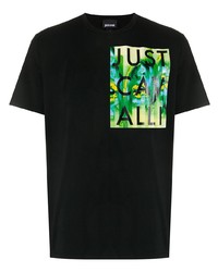 Just Cavalli Logo Print Cotton T Shirt