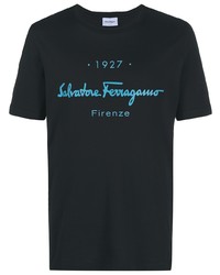 Salvatore Ferragamo Logo Print Cotton T Shirt