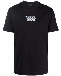Versace Logo Print Cotton T Shirt