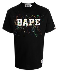 A Bathing Ape Logo Print Cotton T Shirt