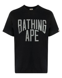 A Bathing Ape Logo Print Cotton T Shirt