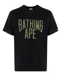 A Bathing Ape Logo Print Cotton T Shirt