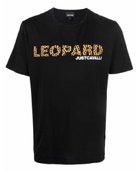 Just Cavalli Logo Print Cotton T Shirt