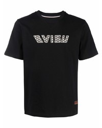 Evisu Logo Print Cotton T Shirt