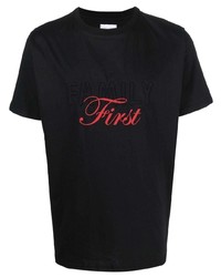 Family First Logo Print Cotton T Shirt