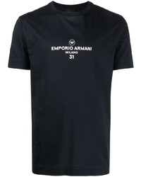 Emporio Armani Logo Print Cotton T Shirt