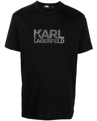 Karl Lagerfeld Logo Print Cotton T Shirt